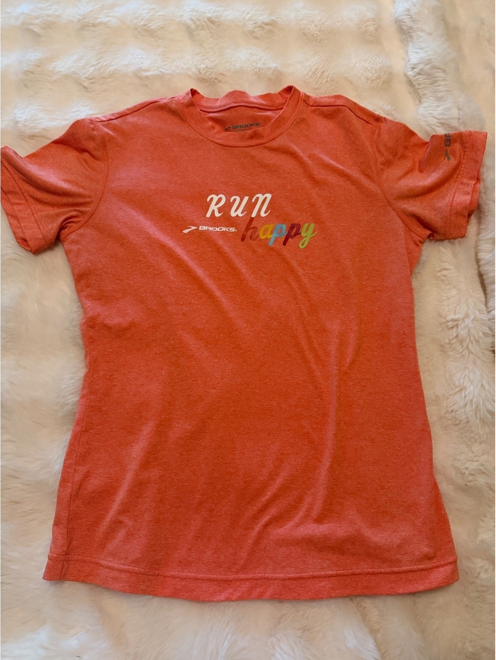 Brooks Women's Medium Run Happy Orange T-Shirt